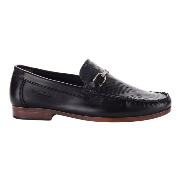 Aston Marc Men\'s Perforated Buckle Bit Loafers Black Size 10 1/2 main image 5